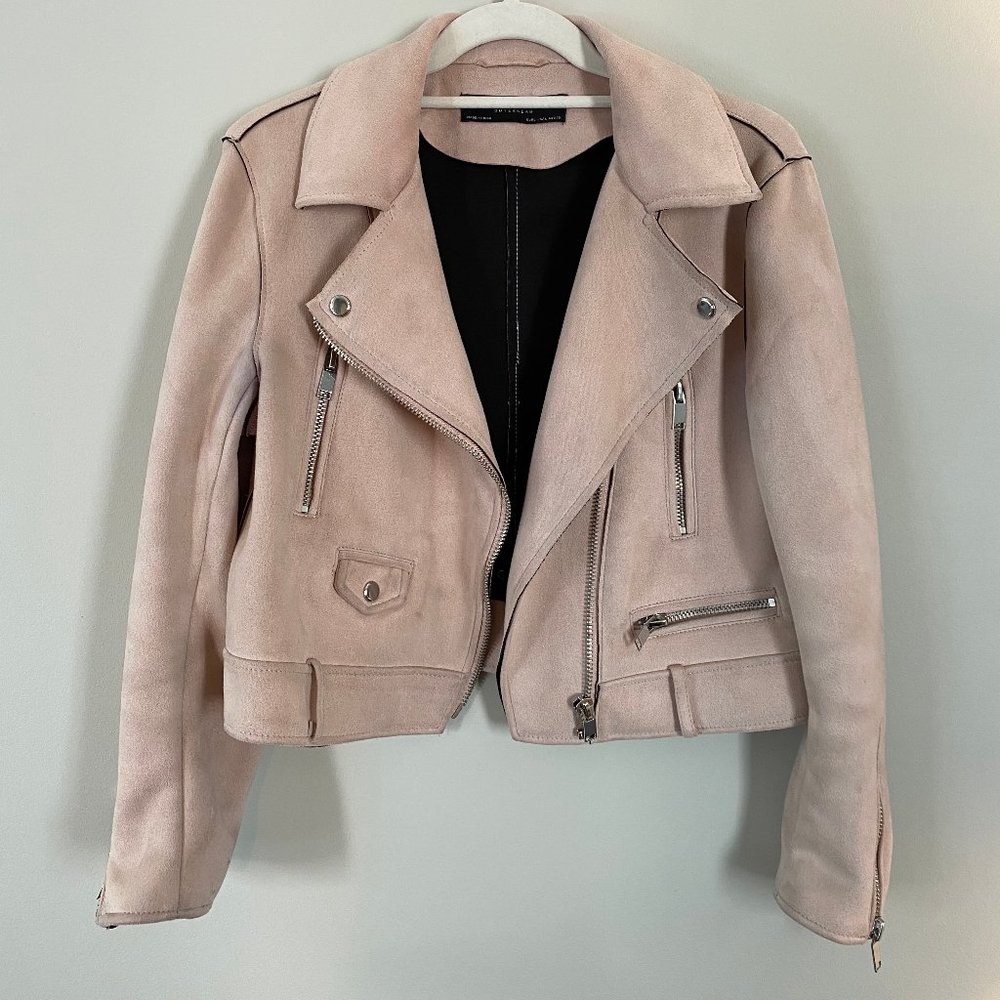 Zara Faux Suede Pink Jacket